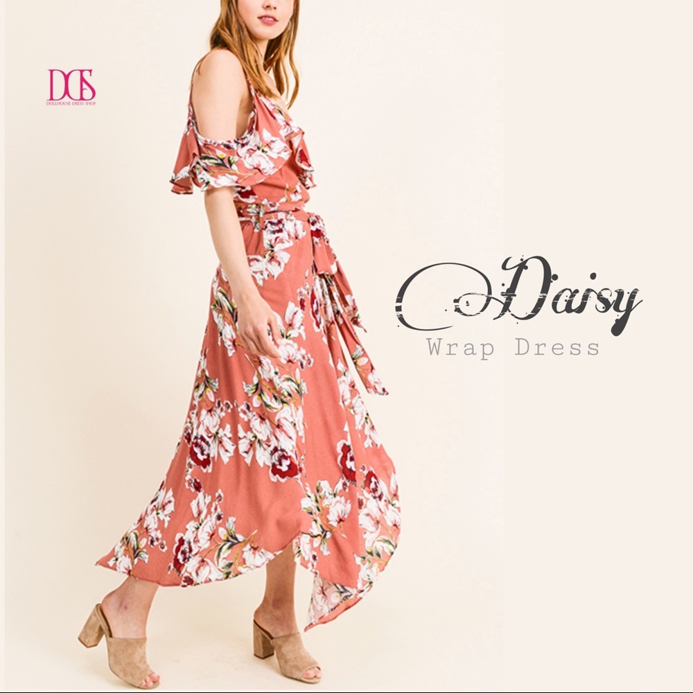 Daisy - Floral Wrap Dress Boho Style